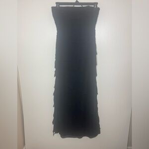 Black Kay Unger New York strapless evening gown